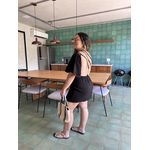 Macaquinho Nula Manga Preto