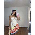Vestido Curto Céu de Flora Off