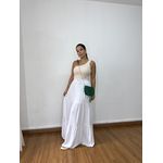 Cropped Tricot Nula Manga Creme