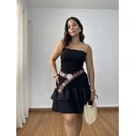 Vestido Tube Lastex Preto