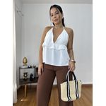 Blusa Frente Única Babado Off