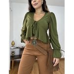 Blusa Bata Boho Verde