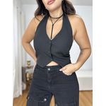 Colete Alfaiataria Frente Única Preto