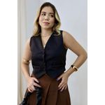 Colete Alfaiataria Feminino Preto