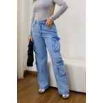 Calça Cargo Wide Leg Média Stella
