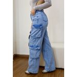 Calça Cargo Wide Leg Média Stella