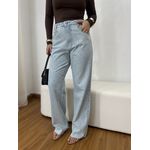 Calça Jeans Feminina Wide Leg Clara Brilho 