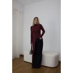 Blusa Feminina Alongada Assimétrica Cereja