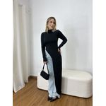 Blusa Feminina Alongada Assimétrica Preta