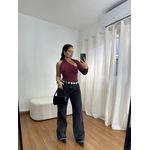 Body Feminino Manga Transversal Cereja