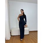 Vestido Feminino Longo Poliamida Any Preto