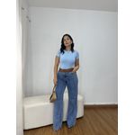 Body Feminino Manga Curta Azul Claro