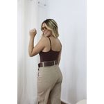 Body Feminino Alça Regulável Marrom