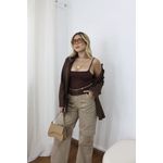 Body Feminino Alça Regulável Marrom