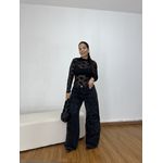 Body Feminino Renda Preto 