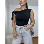 Blusa Feminina Detalhe Nó Preta