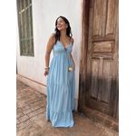 Vestido Feminino Amarração Busto Azul