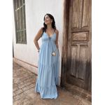 Vestido Feminino Amarração Busto Azul