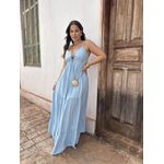 Vestido Feminino Amarração Busto Azul