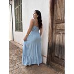 Vestido Feminino Amarração Busto Azul