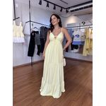 Vestido Feminino Amarração Busto Amarelo