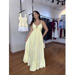 Vestido Feminino Amarração Busto Amarelo
