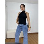 Blusa Frente Única Amarração Preta
