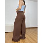 Calça Pantalona Alfaiataria Clássica Marrom