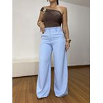 Calça Pantalona Alfaiataria Clássica Azul