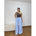 Calça Pantalona Alfaiataria Clássica Azul