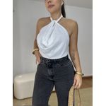 Blusa Feminina Multiformas Crepe Branca