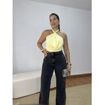 Blusa Feminina Multiformas Crepe Amarela