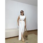 Vestido Longo Detalhe Fivela Off