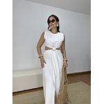 Vestido Longo Detalhe Fivela Off