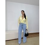 Calça Jeans Feminina Wide Leg Clara Lisa