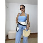 Blusa Frente Única Joana Azul