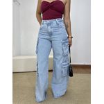 Wide Leg Cargo Jeans Feminina Brunella