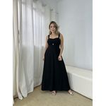Vestido Midi Alça Lastex Preto