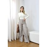 Calça Pantalona Feminina Liv Cinza