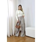 Calça Pantalona Feminina Liv Cinza