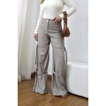 Calça Pantalona Feminina Liv Cinza