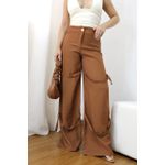 Calça Pantalona Feminina Liv Marrom