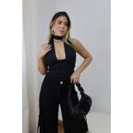 Blusa Feminina Frente Única Poliamida Liana Preta