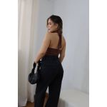 Blusa Feminina Frente Única Poliamida Liana Marrom