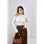 Body Feminino Manga Longa Costas Nua Off
