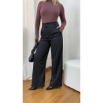 Calça Pantalona Feminina Alfaiataria Malu Preta