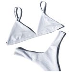 Biquini Basic Branco Colméia Asa Delta