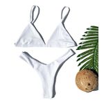 Biquini Basic Branco Colméia Asa Delta