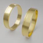 Aliança Friso Lateral 3.8mm Trabalhada Casamento Noivado