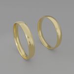 Alianças de noivado casamento em ouro 18k 750 3mm tradicional anatomicas tradicionais